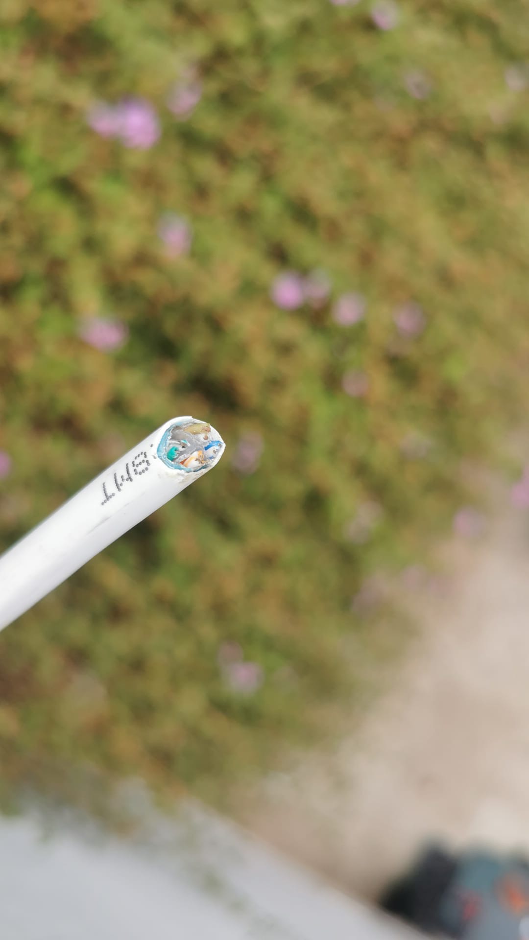 Damaged communication cable that caused the monitoring fault, found and repaired