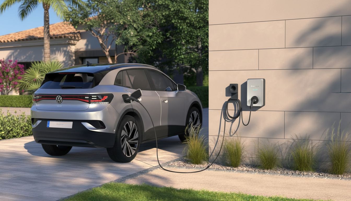 EV charger installed at a home on the Costa del Sol